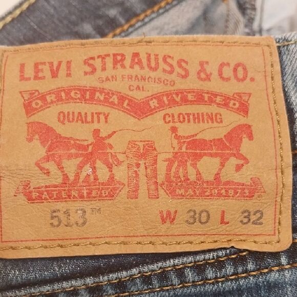 Levi's Blue Straight Jeans Classic Style - Picture 3 of 6